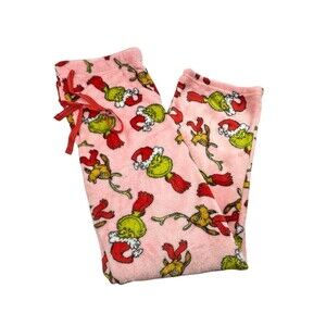 Grinch Pink Pajama Pants size Large